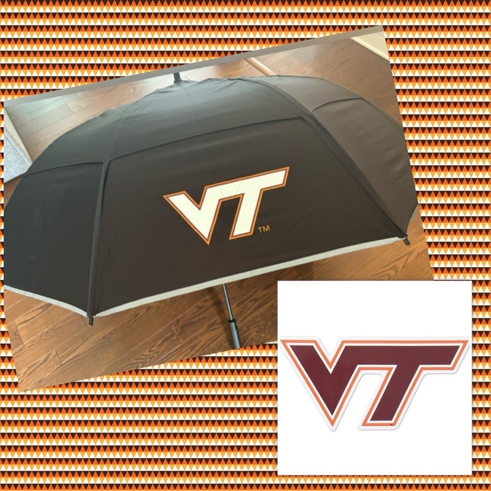WEATHERMAN x VIRGINIA TECH UMBRELLA 🏌️golf size 68” 🏌️ NEW 🏌🏾